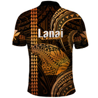 Polynesian Pride Hawaiian Islands Polo Shirt Lani Map Gold Kanaka With Kakau LT14 - Polynesian Pride