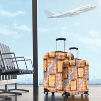 Aloha Hawaii Tiki Palaka Motifs Luggage Cover Honohono Lei Orange Elegant Vibes LT14 - Polynesian Pride