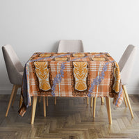 Aloha Hawaii Tiki Palaka Motifs Tablecloth Honohono Lei Orange Elegant Vibes LT14 - Polynesian Pride