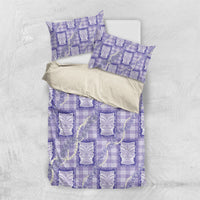 Aloha Hawaii Tiki Palaka Motifs Bedding Set Honohono Lei Purple Elegant Vibes LT14 US Twin 172cm x 218cm Purple - Polynesian Pride