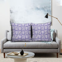 Aloha Hawaii Tiki Palaka Motifs Pillow Cover Honohono Lei Purple Elegant Vibes LT14 - Polynesian Pride
