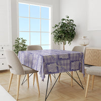 Aloha Hawaii Tiki Palaka Motifs Tablecloth Honohono Lei Purple Elegant Vibes LT14 - Polynesian Pride