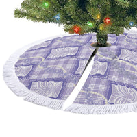 Aloha Hawaii Tiki Palaka Motifs Tree Skirt Honohono Lei Purple Elegant Vibes LT14 - Polynesian Pride