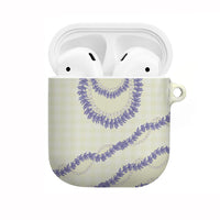 Hawaii Honohono Palaka Motifs AirPods Case Hawaiian Orchid Lei LT14 Cream - Polynesian Pride