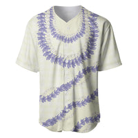 Hawaii Honohono Palaka Motifs Baseball Jersey Hawaiian Orchid Lei LT14 Cream - Polynesian Pride