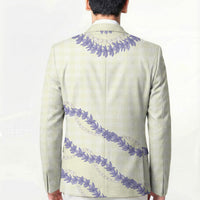 Hawaii Honohono Palaka Motifs Blazer Hawaiian Orchid Lei LT14 - Polynesian Pride