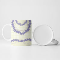 Hawaii Honohono Palaka Motifs Ceramic Mug Hawaiian Orchid Lei LT14 - Polynesian Pride
