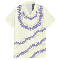 Hawaii Honohono Palaka Motifs Family Matching Summer Maxi Dress and Hawaiian Shirt Hawaiian Orchid Lei