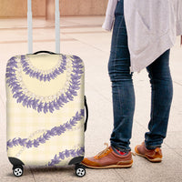 Hawaii Honohono Palaka Motifs Luggage Cover Hawaiian Orchid Lei LT14 Cream - Polynesian Pride