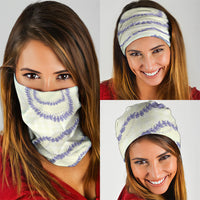 Hawaii Honohono Palaka Motifs Neck Gaiter Hawaiian Orchid Lei LT14 - Polynesian Pride