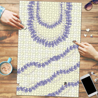 Hawaii Honohono Palaka Motifs Puzzle Hawaiian Orchid Lei LT14 Cream - Polynesian Pride