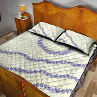 Hawaii Honohono Palaka Motifs Quilt Bed Set Hawaiian Orchid Lei LT14 - Polynesian Pride