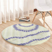Hawaii Honohono Palaka Motifs Round Carpet Hawaiian Orchid Lei LT14 - Polynesian Pride