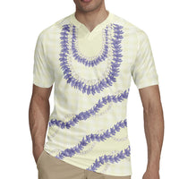 Hawaii Honohono Palaka Motifs Rugby Jersey Hawaiian Orchid Lei LT14 - Polynesian Pride