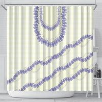 Hawaii Honohono Palaka Motifs Shower Curtain Hawaiian Orchid Lei LT14 - Polynesian Pride