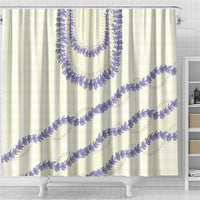 Hawaii Honohono Palaka Motifs Shower Curtain Hawaiian Orchid Lei LT14 - Polynesian Pride