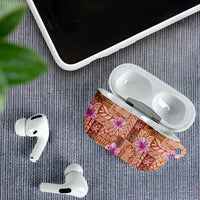 Orange Hawaii Hibiscus With Tropical Flowers Motifs AirPods Case LT14 - Polynesian Pride