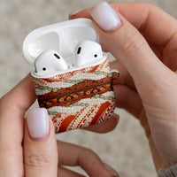 Aloha Hawaii Mikioi Lei AirPods Case Beige Tropical Flower Pattern LT14 - Polynesian Pride