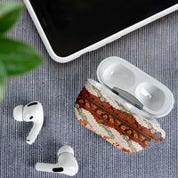 Aloha Hawaii Mikioi Lei AirPods Case Beige Tropical Flower Pattern LT14 - Polynesian Pride