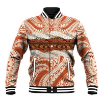 Aloha Hawaii Mikioi Lei Baseball Jacket Beige Tropical Flower Pattern LT14 Unisex Beige - Polynesian Pride