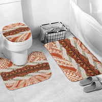 Aloha Hawaii Mikioi Lei Bathroom Set Beige Tropical Flower Pattern - Polynesian Pride