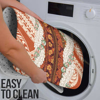 Aloha Hawaii Mikioi Lei Bathroom Set Beige Tropical Flower Pattern - Polynesian Pride