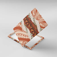 Aloha Hawaii Mikioi Lei Canvas Wall Art Beige Tropical Flower Pattern LT14 With Frame Beige - Polynesian Pride