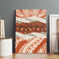 Aloha Hawaii Mikioi Lei Canvas Wall Art Beige Tropical Flower Pattern LT14 - Polynesian Pride