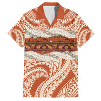 Aloha Hawaii Mikioi Lei Family Matching Long Sleeve Bodycon Dress and Hawaiian Shirt Beige Tropical Flower Pattern LT14 Dad's Shirt - Short Sleeve Beige - Polynesian Pride