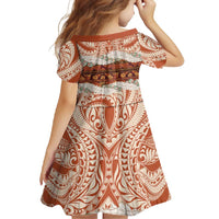 Aloha Hawaii Mikioi Lei Family Matching Mermaid Dress and Hawaiian Shirt Beige Tropical Flower Pattern - Polynesian Pride
