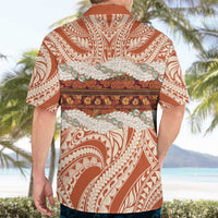 Aloha Hawaii Mikioi Lei Hawaiian Shirt Beige Tropical Flower Pattern - Polynesian Pride