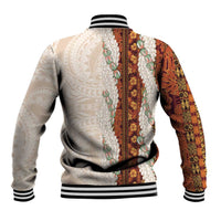 Aloha Hawaii Mikioi Lei Baseball Jacket Cattail Red Tropical Flower Pattern LT14 - Polynesian Pride