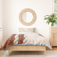 Aloha Hawaii Mikioi Lei Bedding Set Cattail Red Tropical Flower Pattern - Polynesian Pride