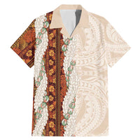 Aloha Hawaii Mikioi Lei Family Matching Mermaid Dress and Hawaiian Shirt Cattail Red Tropical Flower Pattern - Polynesian Pride