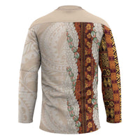 Aloha Hawaii Mikioi Lei Hockey Jersey Cattail Red Tropical Flower Pattern LT14 - Polynesian Pride