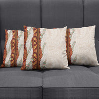 Aloha Hawaii Mikioi Lei Pillow Cover Cattail Red Tropical Flower Pattern - Polynesian Pride