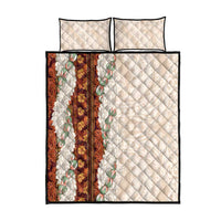 Aloha Hawaii Mikioi Lei Quilt Bed Set Cattail Red Tropical Flower Pattern - Polynesian Pride