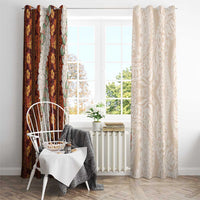 Aloha Hawaii Mikioi Lei Window Curtain Cattail Red Tropical Flower Pattern - Polynesian Pride