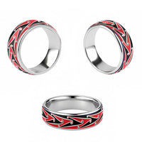 New Zealand Puhoro Kowhaiwhai Motif Classic Ring - Polynesian Pride