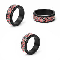 New Zealand Maori Maui Koru Kowhaiwhai Motif Spinner Ring LT14 - Polynesian Pride