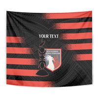 Custom New Caledonia Football Tapestry Allez Les Cagous Polynesian Pattern