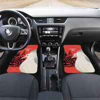 Custom Nouvelle-Caledonie Football Car Mats Allez Les Cagous Simple Style LT14 Set 2pcs - Front Red - Polynesian Pride