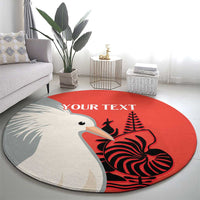 Custom Nouvelle-Caledonie Football Round Carpet Allez Les Cagous Simple Style LT14 - Polynesian Pride