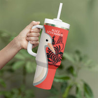 Custom Nouvelle-Caledonie Football Tumbler With Handle Allez Les Cagous Simple Style LT14 - Polynesian Pride