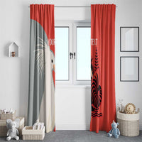 Custom Nouvelle-Caledonie Football Window Curtain Allez Les Cagous Simple Style LT14 - Polynesian Pride