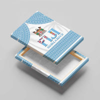 Custom Fiji Tapa Football Canvas Wall Art Go Bula Boy!