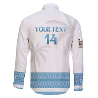 Custom Fiji Tapa Football Family Matching Long Sleeve Bodycon Dress and Hawaiian Shirt Go Bula Boy!