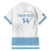 Custom Fiji Tapa Football Family Matching Off Shoulder Short Dress and Hawaiian Shirt Go Bula Boy!