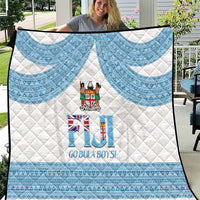 Custom Fiji Tapa Football Quilt Go Bula Boy!