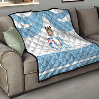 Custom Fiji Tapa Football Quilt Go Bula Boy!